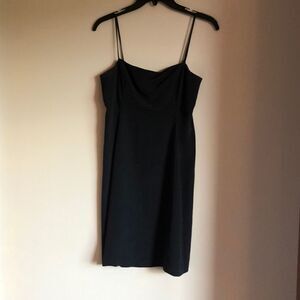 CHINE 100% silk navy dress.